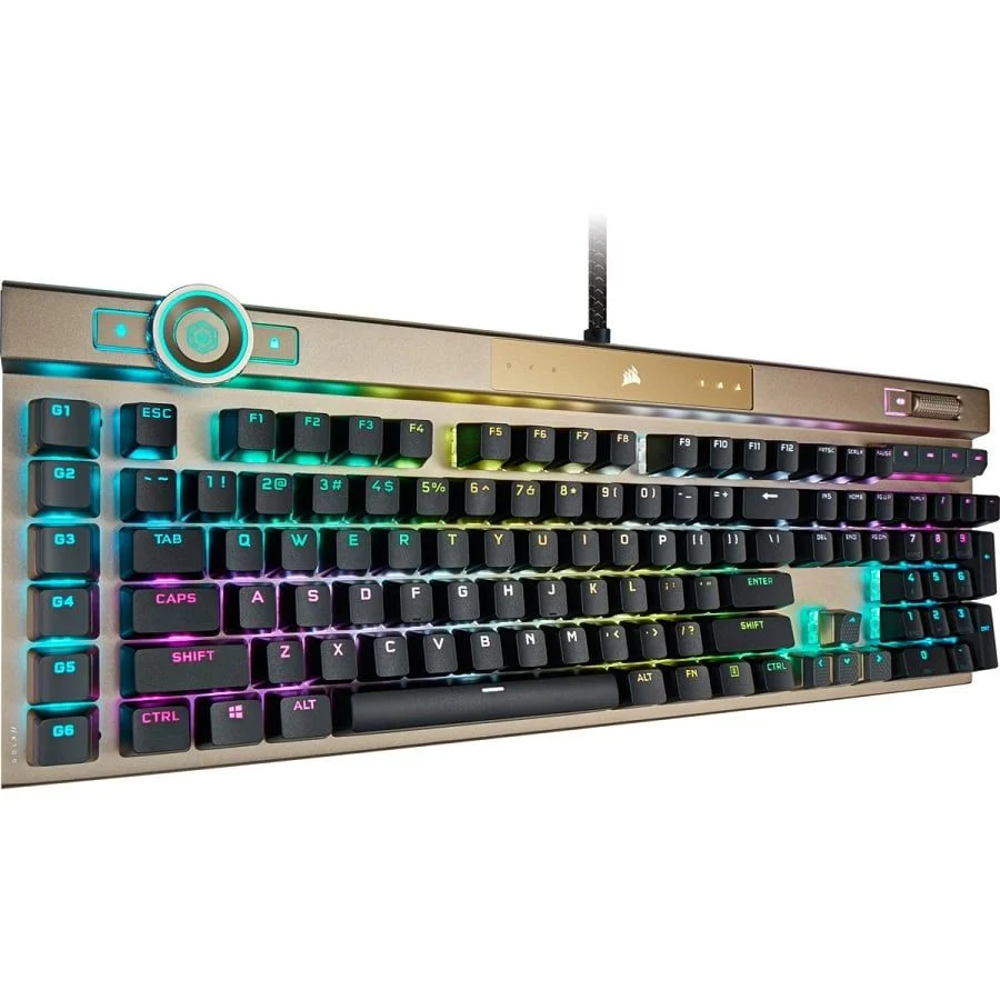 Bàn phím cơ Corsair K100 RGB Midnight Gold-OPX RF (CH-912A21A-NA)